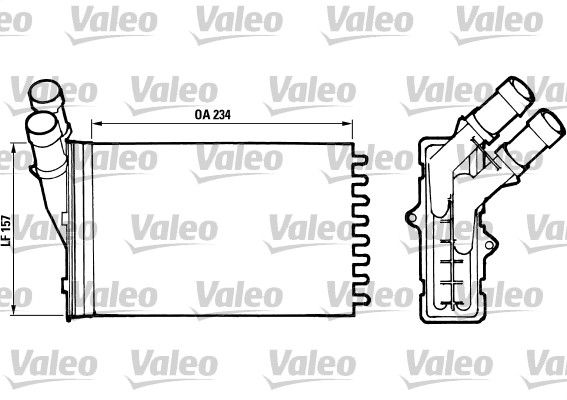 VALEO 812005 Heat Exchanger, interior heating