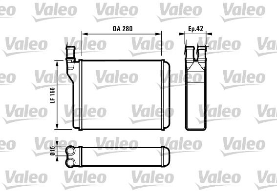 VALEO 812027 Heat Exchanger, interior heating