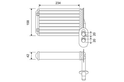 Heat Exchanger, interior heating VALEO 812031