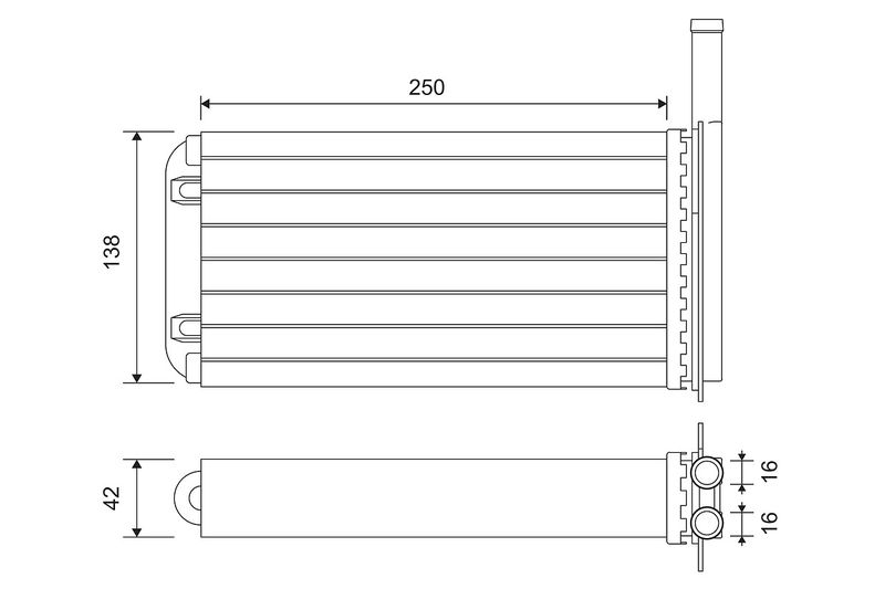 VALEO 812058 Heat Exchanger, interior heating