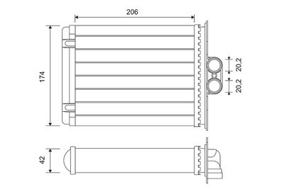 Heat Exchanger, interior heating VALEO 812118