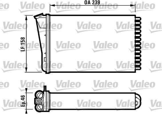 VALEO 812126 Heat Exchanger, interior heating