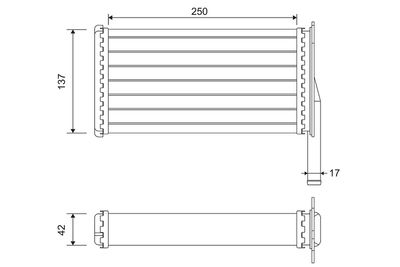 Heat Exchanger, interior heating VALEO 812129