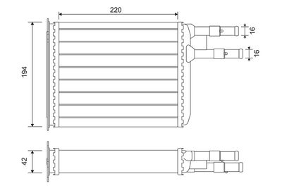 Heat Exchanger, interior heating VALEO 812141