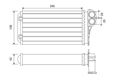 Heat Exchanger, interior heating VALEO 812221