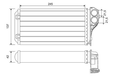 Heat Exchanger, interior heating VALEO 812322