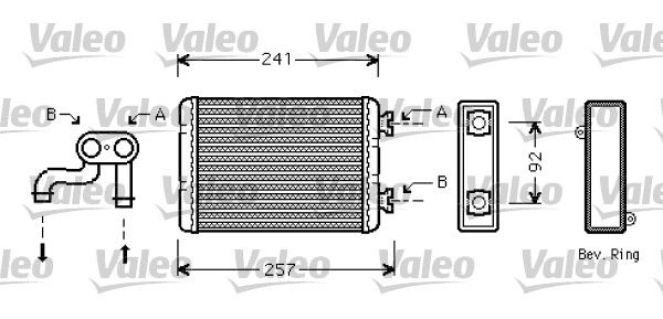 VALEO 812360 Heat Exchanger, interior heating