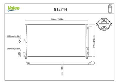 Condenser, air conditioning VALEO 812744