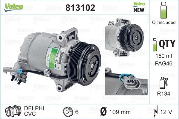 VALEO 813102 Compressor, air conditioning
