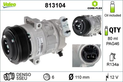 Compressor, air conditioning VALEO 813104