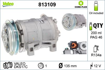 Compressor, air conditioning VALEO 813109