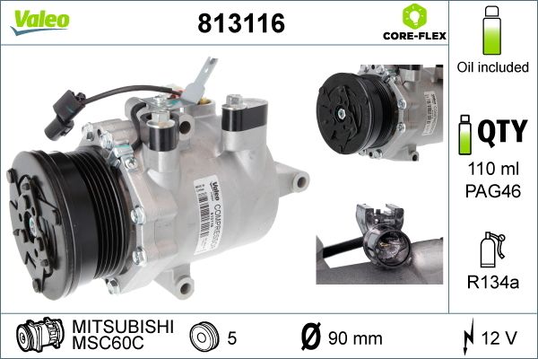 VALEO 813116 Compressor, air conditioning