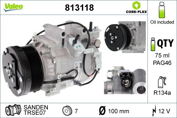VALEO 813118 Compressor, air conditioning