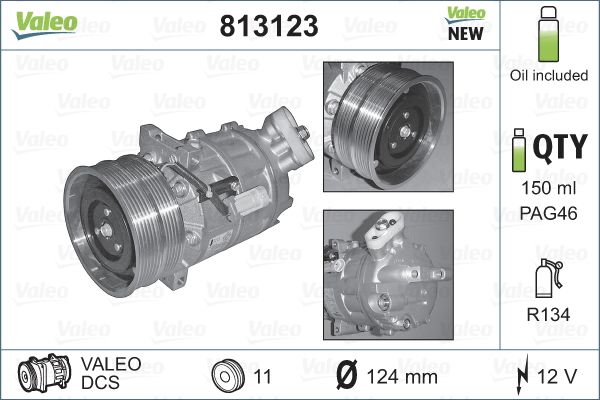 VALEO 813123 Compressor, air conditioning