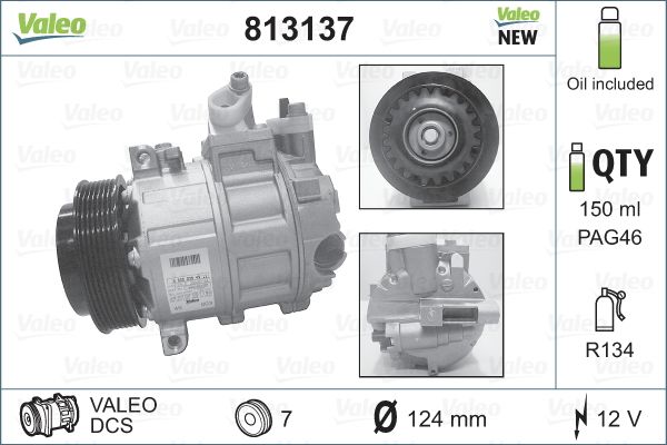 VALEO 813137 Compressor, air conditioning