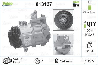Compressor, air conditioning VALEO 813137