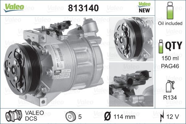 VALEO 813140 Compressor, air conditioning