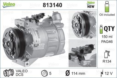 Compressor, air conditioning VALEO 813140