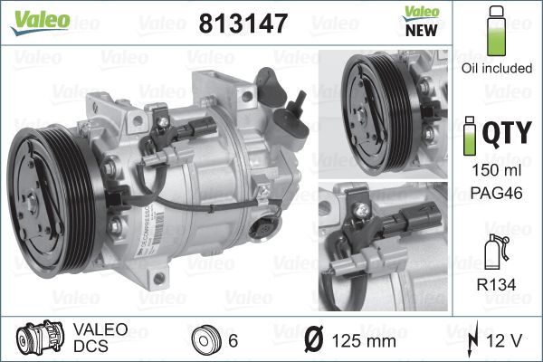 VALEO 813147 Compressor, air conditioning
