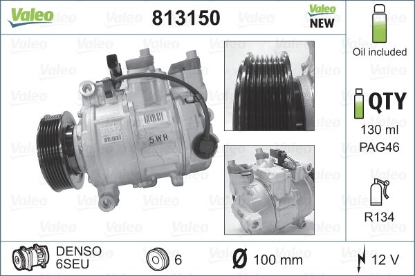 VALEO 813150 Compressor, air conditioning