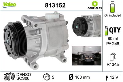 Compressor, air conditioning VALEO 813152