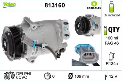 Compressor, air conditioning VALEO 813160
