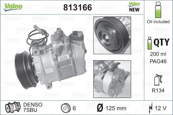 VALEO 813166 Compressor, air conditioning