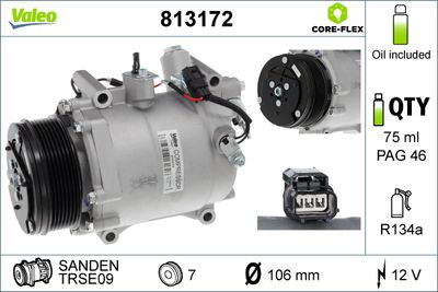 Compressor, air conditioning VALEO 813172