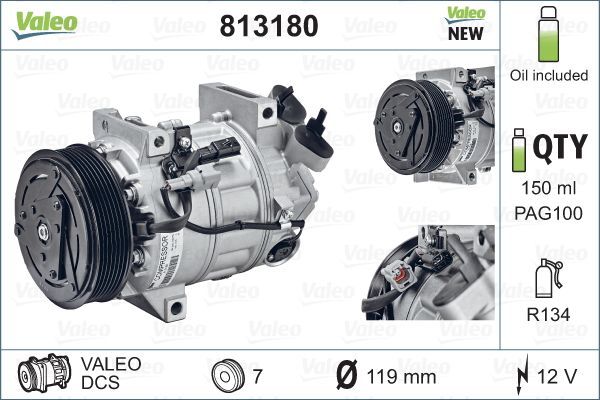 VALEO 813180 Compressor, air conditioning