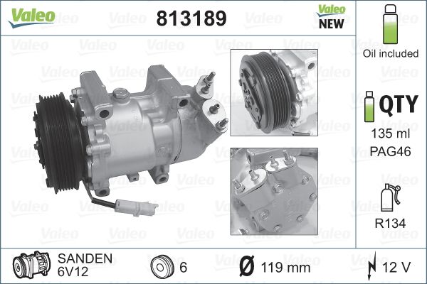 VALEO 813189 Compressor, air conditioning