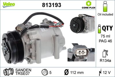 Compressor, air conditioning VALEO 813193