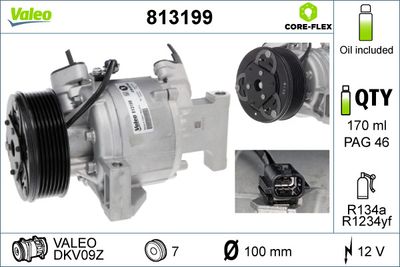 Compressor, air conditioning VALEO 813199