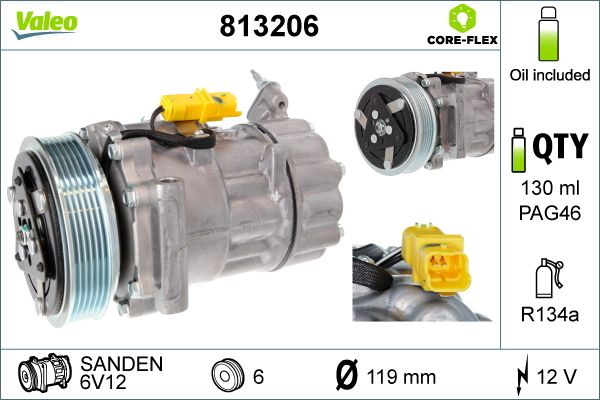 VALEO 813206 Compressor, air conditioning