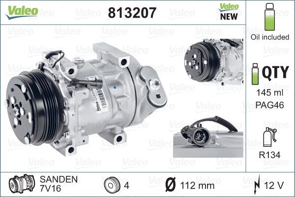 VALEO 813207 Compressor, air conditioning