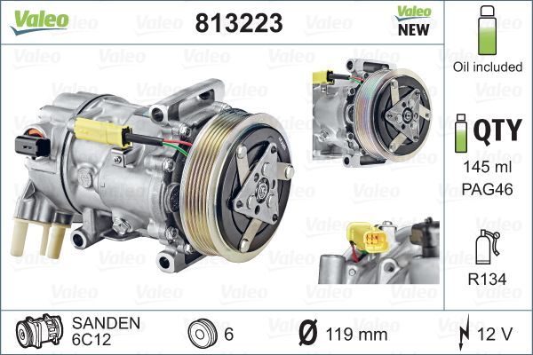 VALEO 813223 Compressor, air conditioning