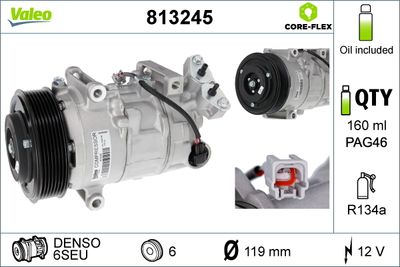 Compressor, air conditioning VALEO 813245
