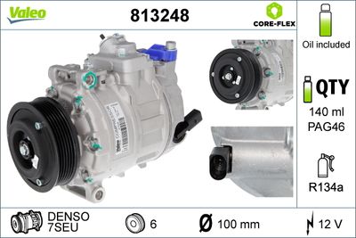 Compressor, air conditioning VALEO 813248