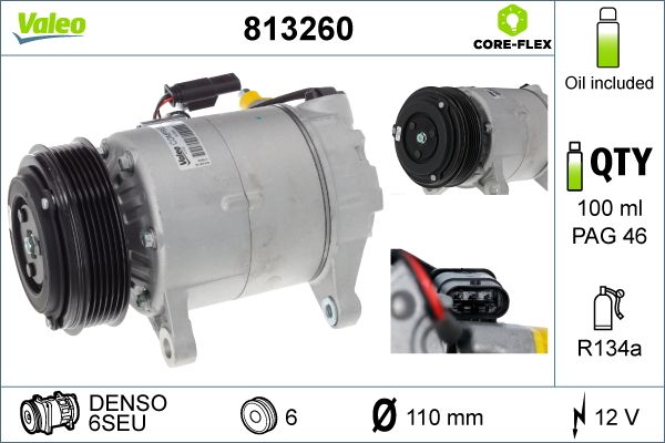 VALEO 813260 Compressor, air conditioning