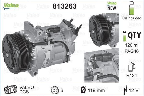 VALEO 813263 Compressor, air conditioning