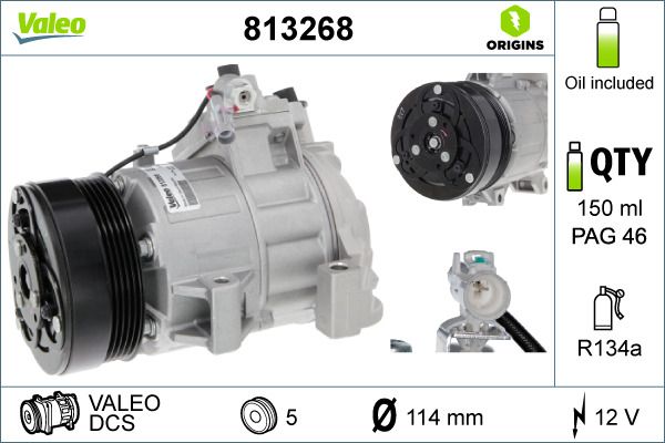 VALEO 813268 Compressor, air conditioning