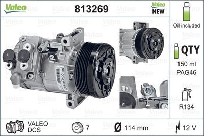 Compressor, air conditioning VALEO 813269
