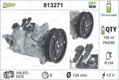 Compressor, air conditioning VALEO 813271
