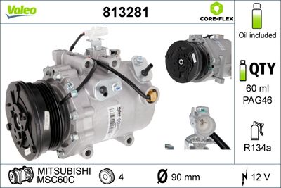 Compressor, air conditioning VALEO 813281