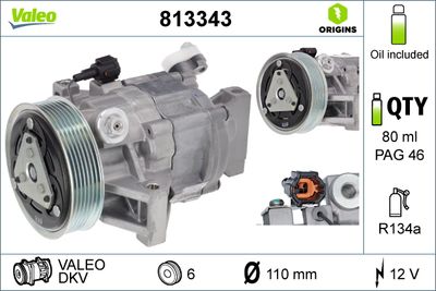 Compressor, air conditioning VALEO 813343