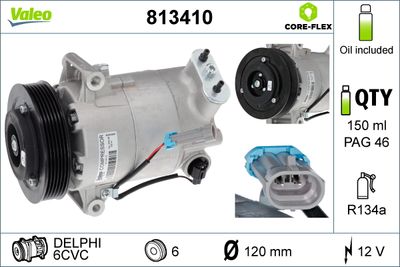 Compressor, air conditioning VALEO 813410