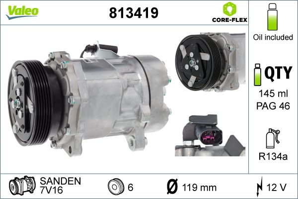 VALEO 813419 Compressor, air conditioning