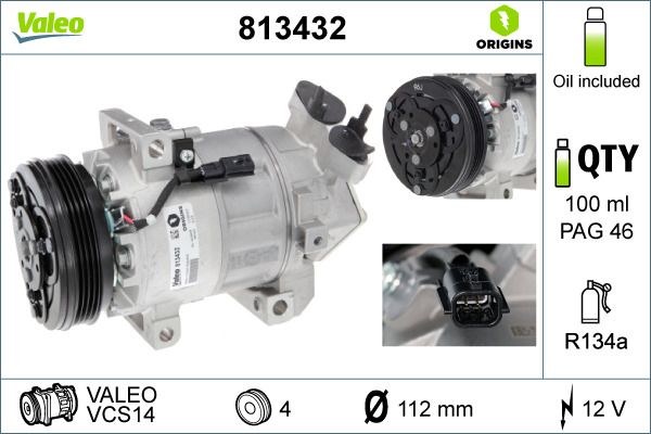 VALEO 813432 Compressor, air conditioning