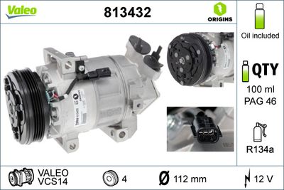 Compressor, air conditioning VALEO 813432