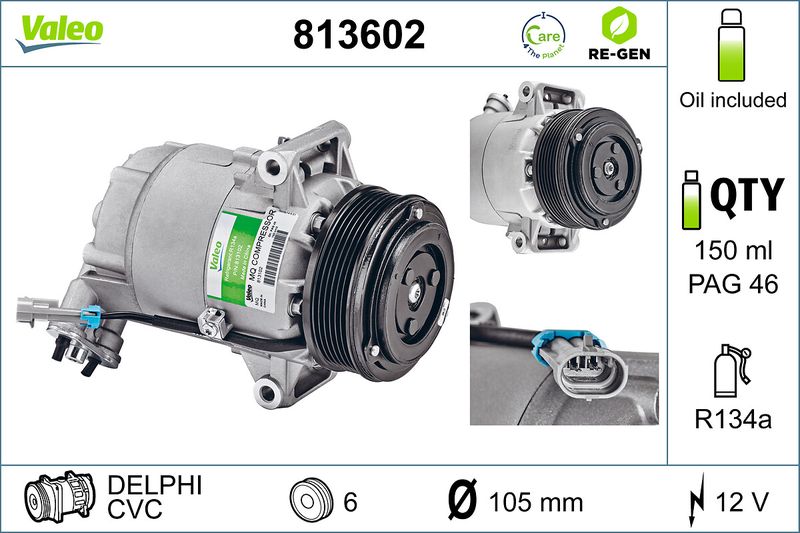 VALEO 813602 Compressor, air conditioning