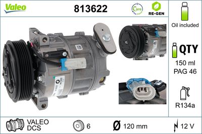 Compressor, air conditioning VALEO 813622